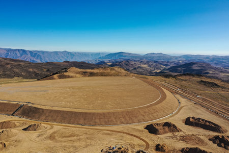 Waterproofing of mining and sanitary landfills with geosynthetic materials and clayの写真素材