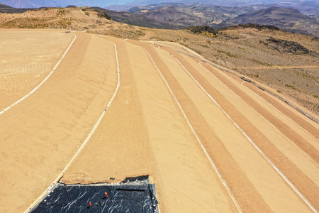 Waterproofing of mining and sanitary landfills with geosynthetic materials and clayの写真素材