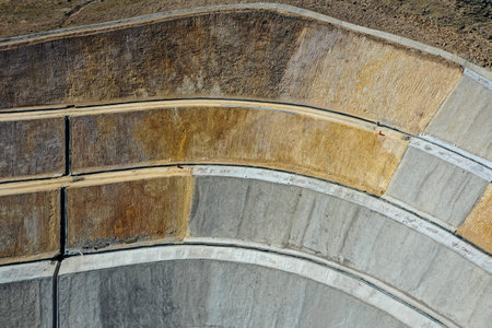 STABILIZATION AND WATERPROOFING OF MINE BENCHES WITH GEOSYNTHETICS AND SHOTCRETEの写真素材