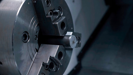 Manufacturing and cutting process of steel bars for machinery constructionの写真素材