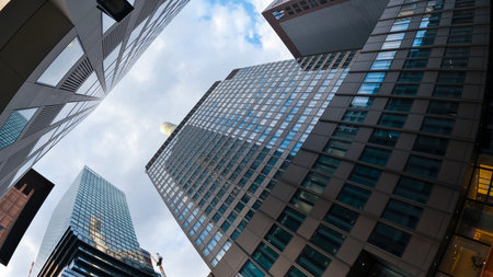 Office building with state of the art finishes and glass panel facadeの写真素材