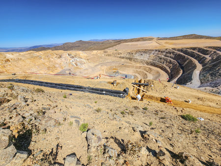 Construction process of river channels with geosynthetics in mine banks