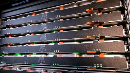 View of servers and data centers for Artificial Intelligence