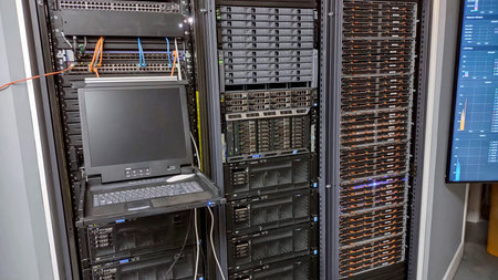 View of servers and data centers for Artificial Intelligenceの写真素材