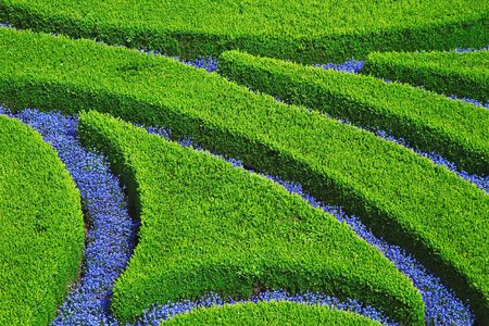 AJCT89 Shrub and flower design in the beautiful Baroque garden at the Vrtba Garden Old Palace garden in Little Quarter in Prague Czeの写真素材