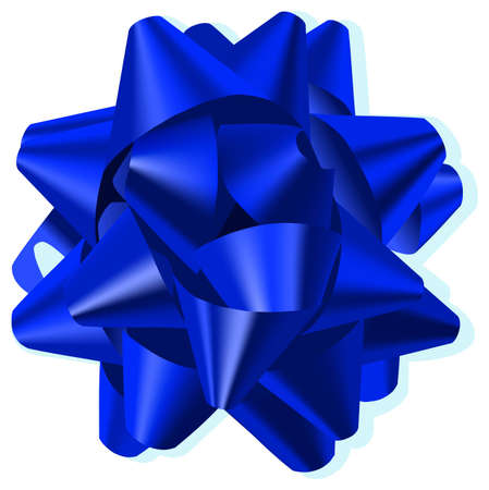 Bow (blue)のイラスト素材