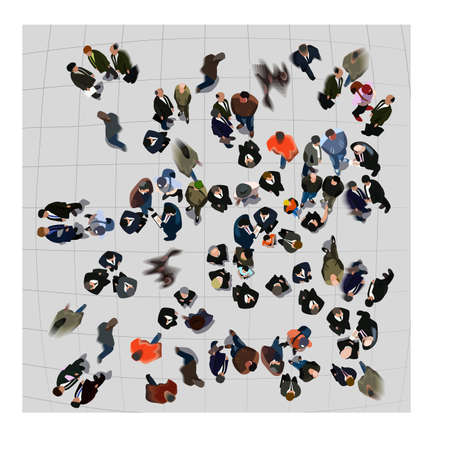 aerial viewのイラスト素材