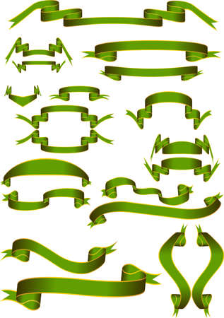 banner ribbon st patrick green gold scroll irish のイラスト素材