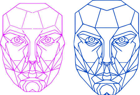 mask overlay woman man vectorのイラスト素材