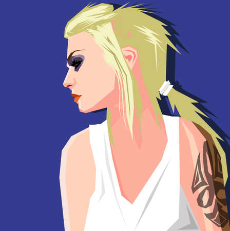 sad blond のイラスト素材