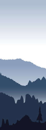 mountain viewのイラスト素材