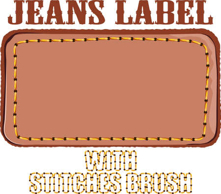 jeans labelのイラスト素材