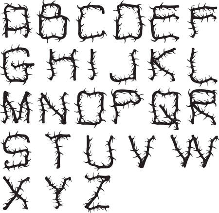 alphabet thornyの写真素材