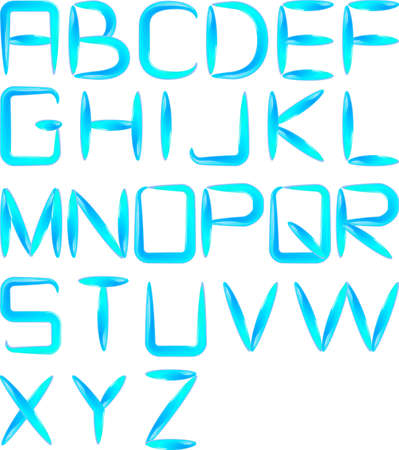 aqua alphabetの写真素材