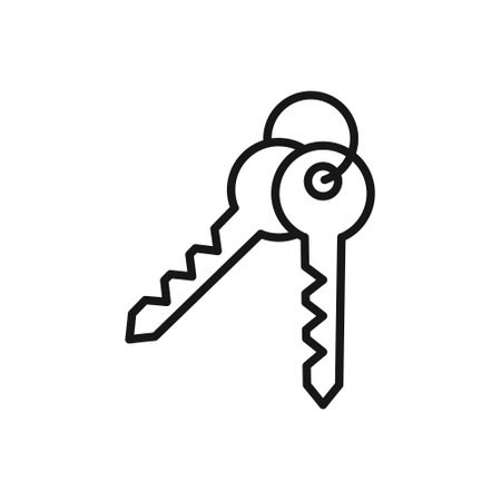 Editable Icon of Key, Vector illustration isolated on white background. using for Presentation, website or mobile appのイラスト素材