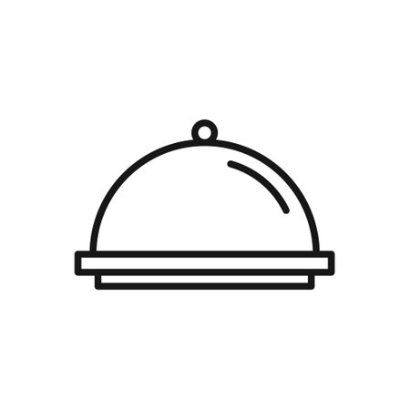 Editable Icon of Serving Tray, Vector illustration isolated on white background. using for Presentation, website or mobile appのイラスト素材