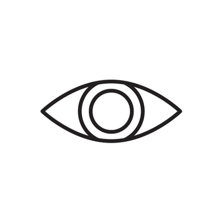 Editable Icon of Eye View, Vector illustration isolated on white background. using for Presentation, website or mobile appのイラスト素材