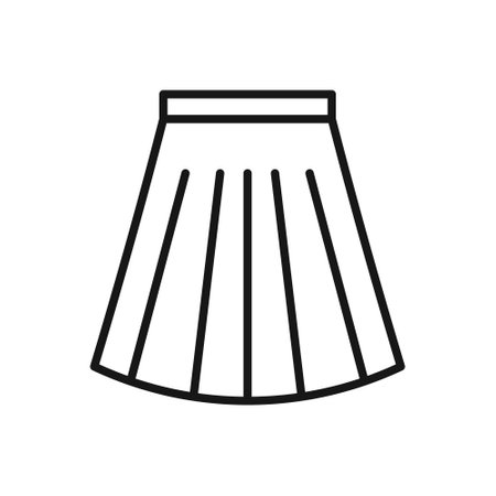 Editable Icon of Skirt, Vector illustration isolated on white background. using for Presentation, website or mobile aのイラスト素材