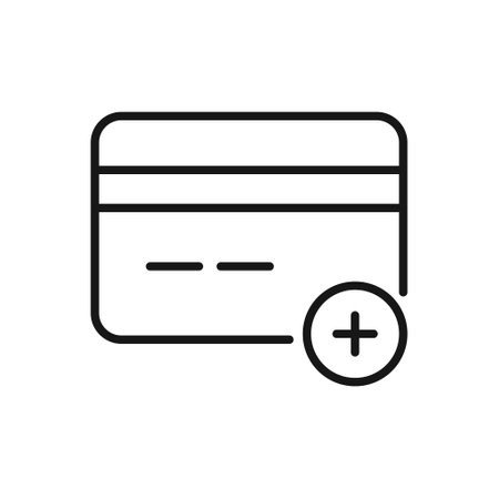 Editable Icon of Add Card Payment,Vector illustration isolated on white background. using for Presentation, website or mobile appのイラスト素材