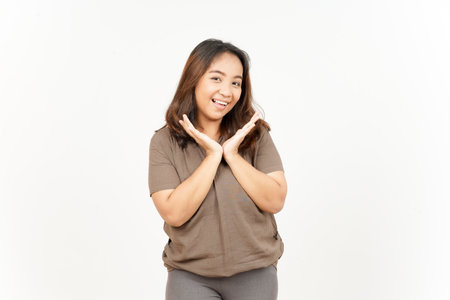 Smiling of Beautiful Asian Woman Isolated On White Backgroundの写真素材