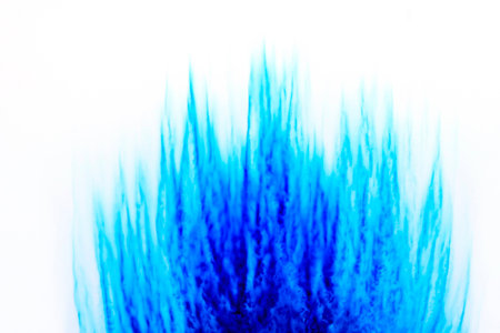 Soap, water, and coloring in between sheets of glass and lit from underneath の写真素材