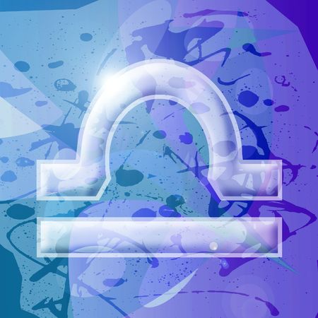 Computer generated illustration. Zodiac signs: Libraの写真素材