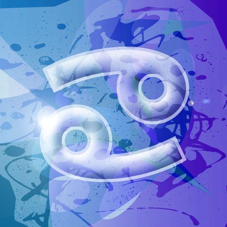 Computer generated illustration. Zodiac signs: Cancerの写真素材
