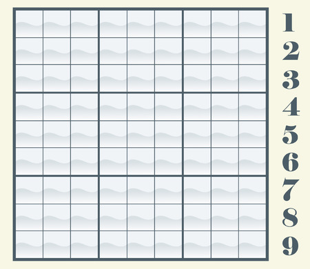 Create your own sudoku scheme by copying/pasting the numbers, then place them in the frames. Vector illustrationのイラスト素材