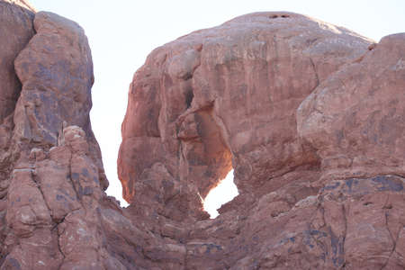 Landscape shot of arches in Arches National Park, Moab, Utah.の写真素材