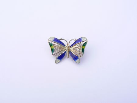 silver butterflyの写真素材