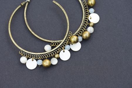 ethnic earringsの写真素材