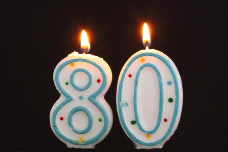 Birthday candles eightyの写真素材