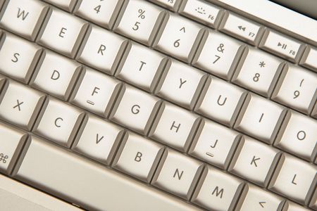 Close Up of Modern Gray Keyboardの写真素材
