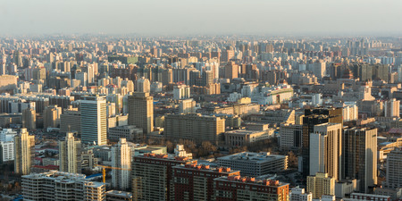 cityscape under pollutionの写真素材