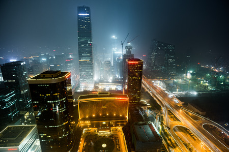 beijing CBD cityscape  のeditorial素材