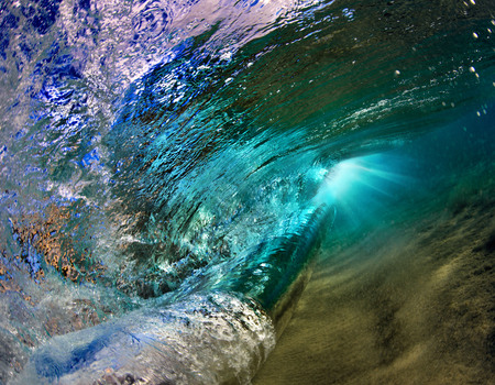 Sea water underwater wave surfaceの写真素材
