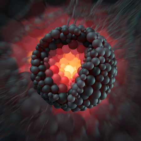 Virus core cell biological abstract background. 3d illustrationの写真素材