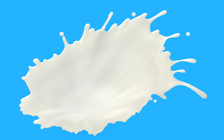 White fat milk splash abstract designの写真素材