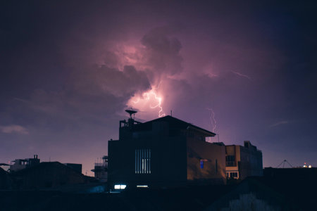 Great Thunder Above My Houseの写真素材