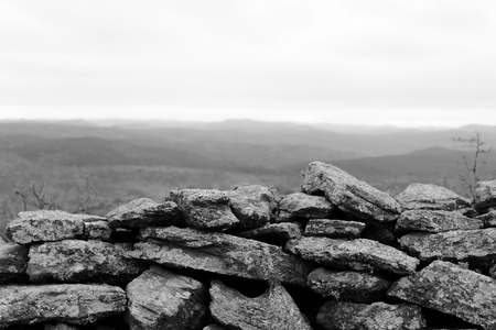 Stone fenceの写真素材