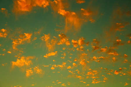golden cloudsの写真素材