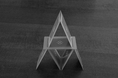 pyramid cardsの写真素材