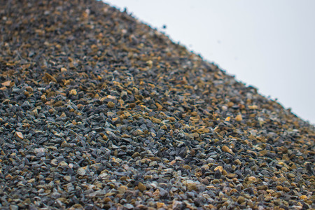 crushed stone pileの写真素材
