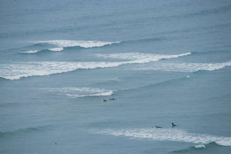 people surfing in lima sea view from aboveのeditorial素材