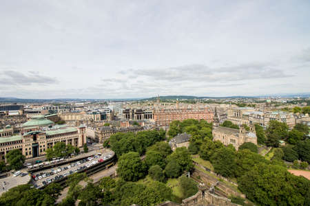 edinburgh cityscape from topの写真素材