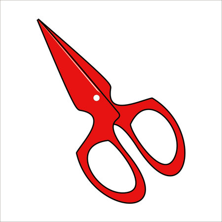 Scissors simple flat icon on background for web and mobile app designのイラスト素材