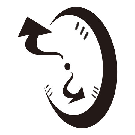 clock with arrow symbol on a white background. vector illustration. eps 10のイラスト素材