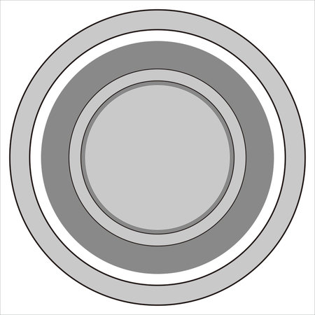 grey circle on a white background, vector illustrationのイラスト素材