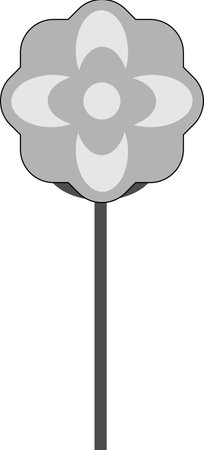 Illustration of a flower on a white background. Vector image.のイラスト素材