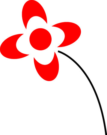 Beautiful flower on a white background. Vector illustration, EPS 10.のイラスト素材